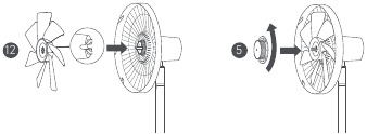 Instalaci&oacute;n - Instale el conjunto de las aspas del ventilador