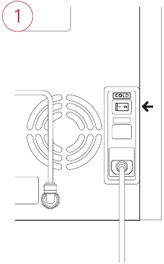 Aseg&uacute;rese de que el interruptor 'COLD' en la parte posterior del CUBE est&eacute; configurado en '0'.