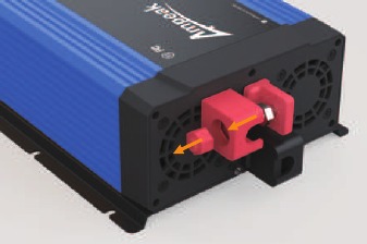 Funcionamiento: paso 1: abra las tapas de los terminales