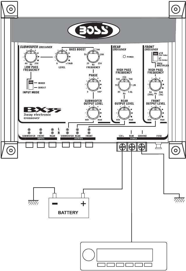 DIAGRAMA DE CABLEADO: Conexi&oacute;n de alimentaci&oacute;n