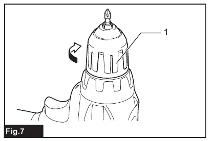 Instalaci&oacute;n o extracci&oacute;n de la punta de atornillar/broca