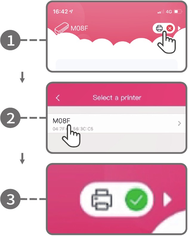 Impresi&oacute;n controlada por smartphone - Paso 4