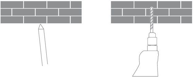Montaje de la c&aacute;mara en una pared