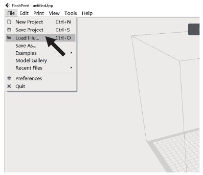 Software de corte oficial de Flashforge - Paso 1