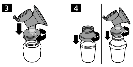 Montaje del extractor de leche - Paso 1