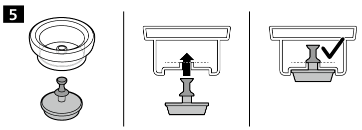 Montaje del extractor de leche - Paso 2