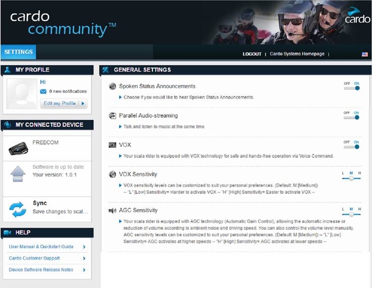 CONFIGURACI&Oacute;N DE LOS AJUSTES A TRAV&Eacute;S DE CARDO COMMUNITY