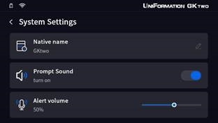 Settings - System Settings