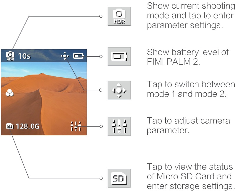 Funcionamiento de la pantalla t&aacute;ctil - Descripci&oacute;n general de la p&aacute;gina de vista previa