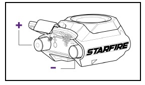 Instalaci&oacute;n de las pilas del Activator Starfire