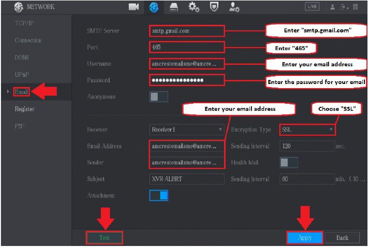 Configuraci&oacute;n de alertas por correo electr&oacute;nico