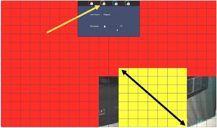 Configuraci&oacute;n de la detecci&oacute;n de movimiento - Paso 2