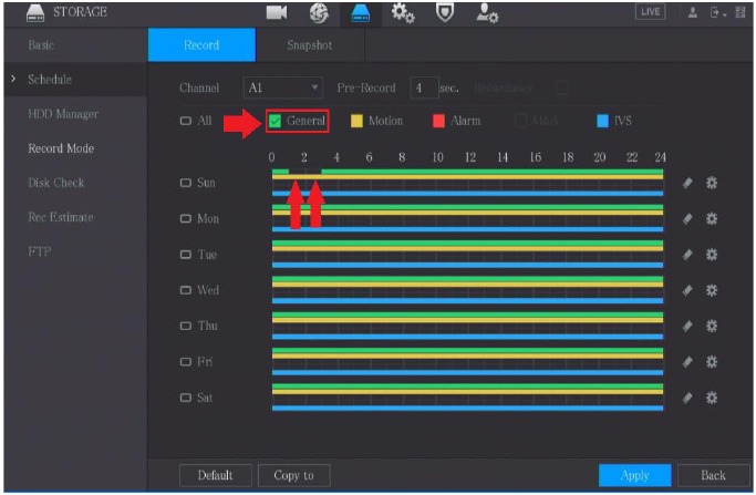 Configuraci&oacute;n de los programas de grabaci&oacute;n - Paso 2