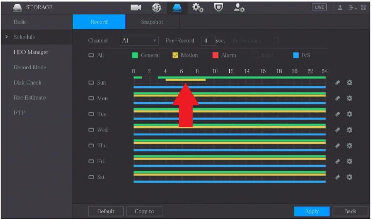 Configuraci&oacute;n de los programas de grabaci&oacute;n - Paso 3