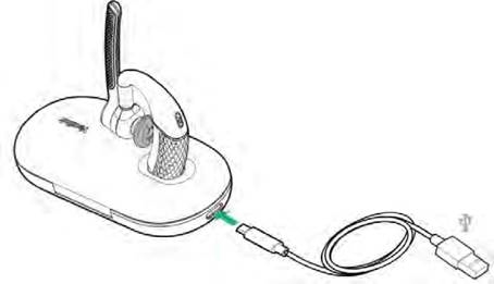 Cargar los auriculares - Paso 1
