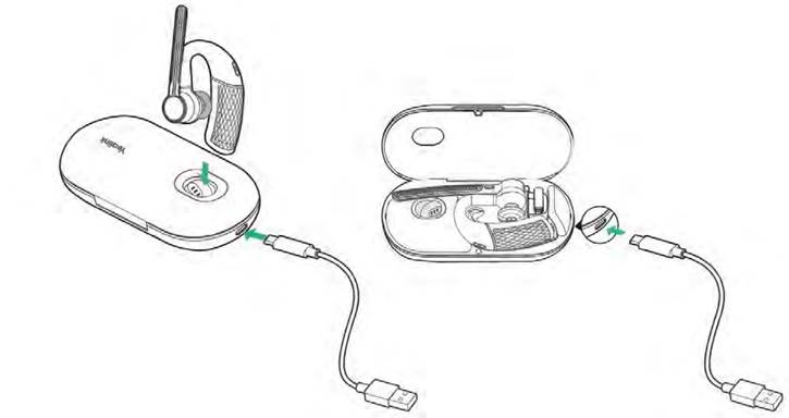 Cargar los auriculares - Paso 4