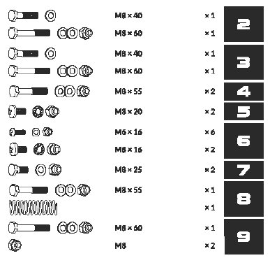 Partes de la mezcladora de cemento YARDMAX YM0046