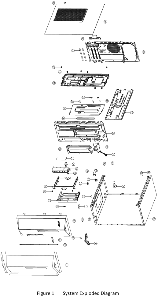 Diagrama explosionado - Para PSU ATX