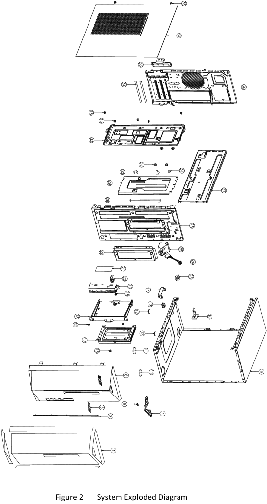 Diagrama explosionado - Para PSU TFX