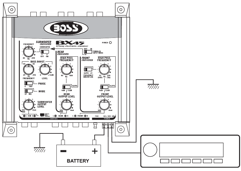 DIAGRAMA DE CABLEADO: Conexi&oacute;n de alimentaci&oacute;n
