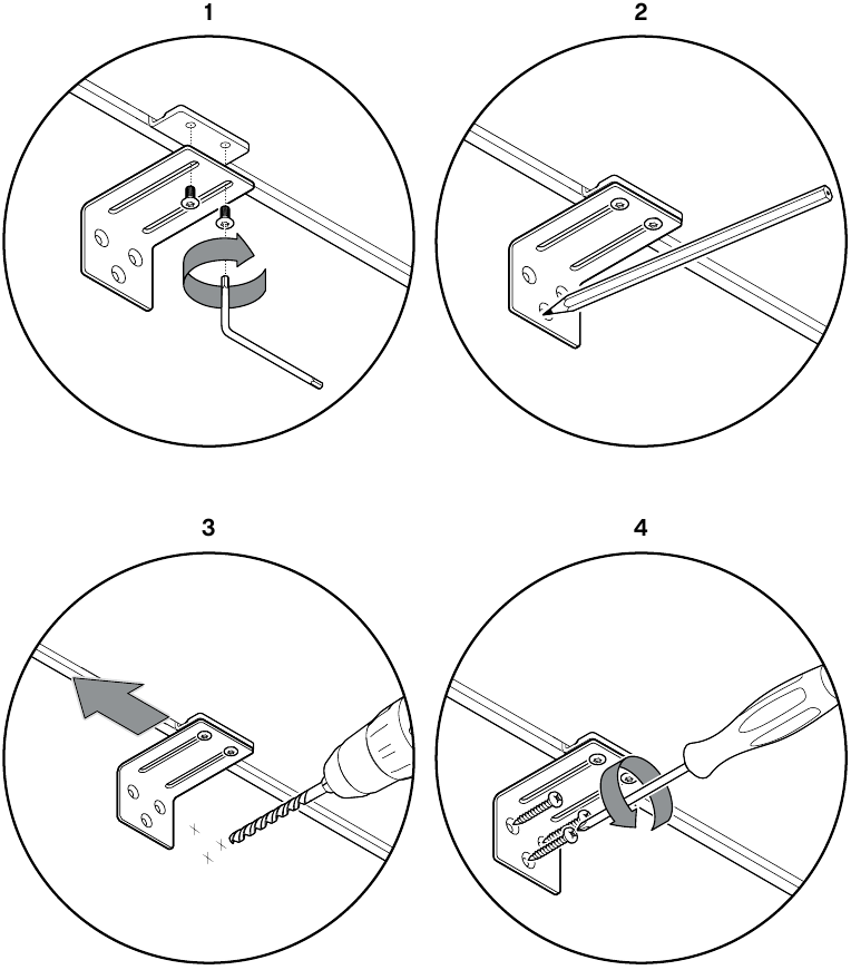 SOPORTE DE SEGURIDAD DE PARED - MONTAJE - Paso 2