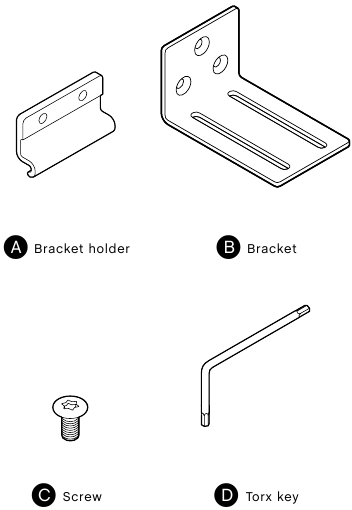 SOPORTE DE SEGURIDAD DE PARED - PIEZAS