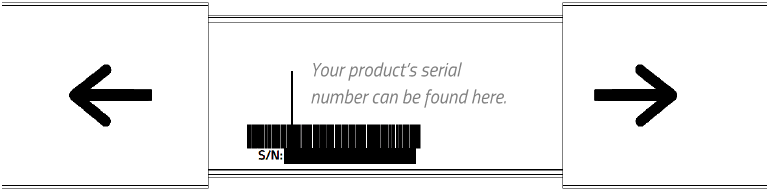 Ubicaci&oacute;n del n&uacute;mero de serie del producto