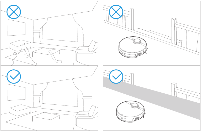 FUNCIONAMIENTO DEL PRODUCTO - Preparaci&oacute;n de una habitaci&oacute;n para la limpieza