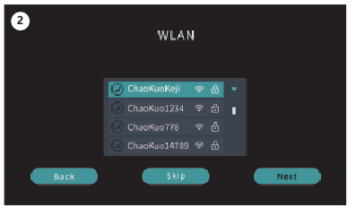 Ajustes de wifi - Paso 2