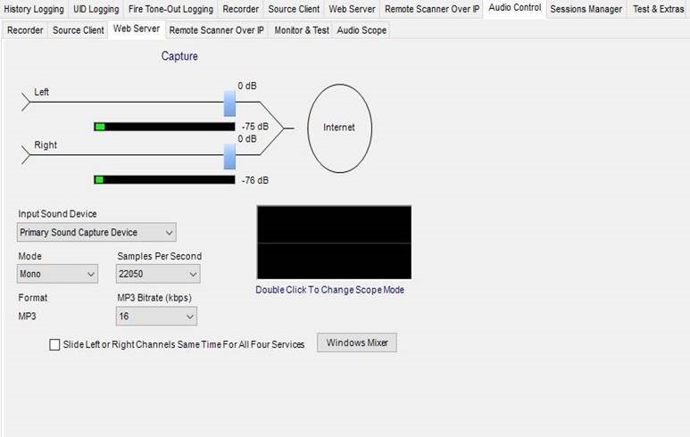 Configuraci&oacute;n de audio de ProScan - Paso 1