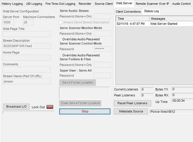 Configuraci&oacute;n del servidor web de ProScan - Paso 2