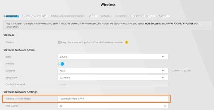Cambiar el nombre de la WiFi (SSID) y la contrase&ntilde;a - Paso 1
