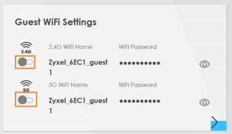 Habilitar la WiFi para invitados - Paso 1