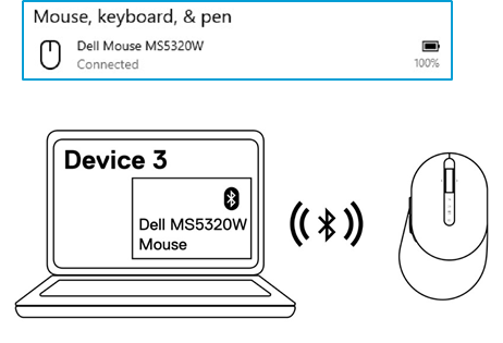 Emparejamiento del dispositivo tres mediante Bluetooth - Paso 6