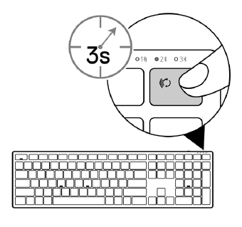 Emparejamiento del teclado inal&aacute;mbrico mediante Bluetooth - Paso 2