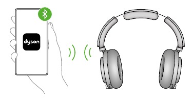 Encendido y emparejamiento de los auriculares - Paso 2