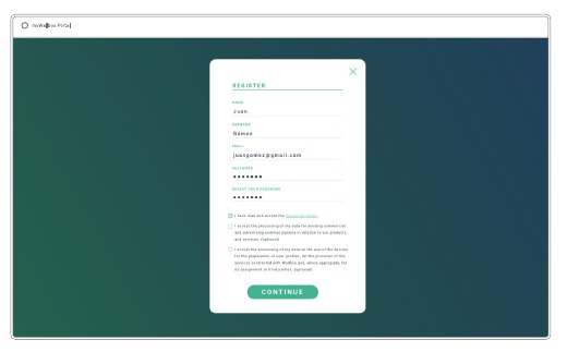 Portal myWallbox - Paso 2