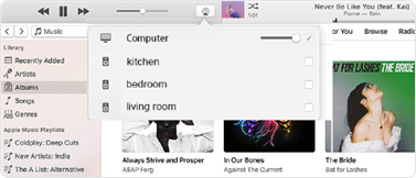 Para reproducir m&uacute;sica desde iTunes en Mac y PC con Windows