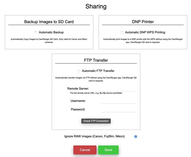 Configuraci&oacute;n - Compartir (directo)