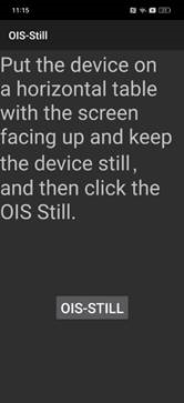 OIS-Still, interfaz de calibraci&oacute;n