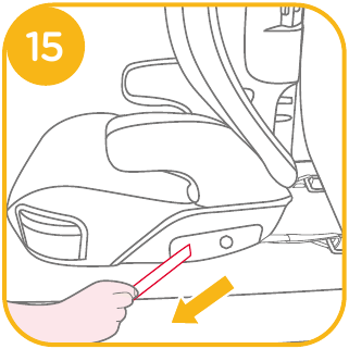 Instalaci&oacute;n con cintur&oacute;n de 3 puntos - Paso 2