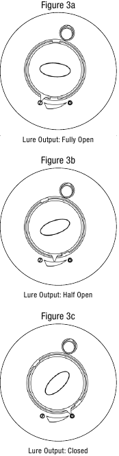 Ilustraci&oacute;n de los ajustes de salida del se&ntilde;uelo del cebo FineTune