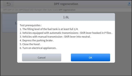REGENERACI&Oacute;N DEL DPF - Paso 1