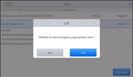 REGENERACI&Oacute;N DEL DPF - Paso 5