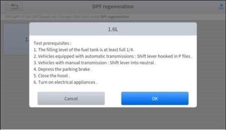 REGENERACI&Oacute;N DEL DPF - Paso 1
