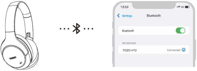 Emparejamiento de la app TOZO - Paso 1