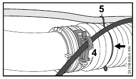 Cable del acelerador fijado al retenedor