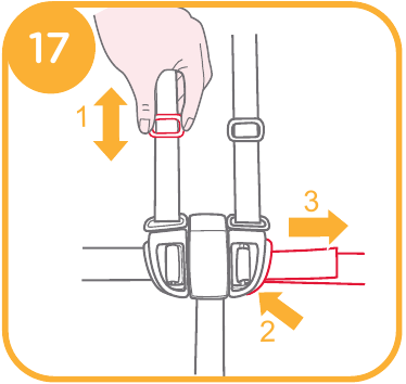 Usar los arneses de hombro y cintura - Paso 4