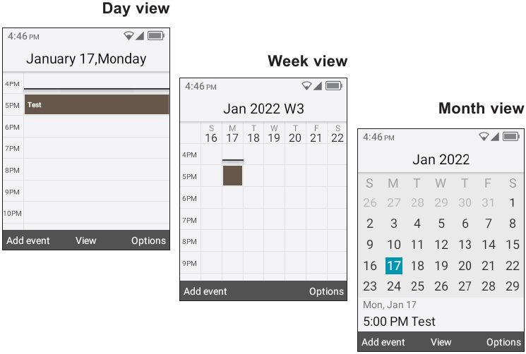 Cambiar la vista del calendario