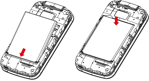 Configuraci&oacute;n de su dispositivo - Inserci&oacute;n de la bater&iacute;a